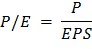 Trong đó P Giá thị trường của mỗi cổ phiếu EPS Thu nhập trên mỗi cổ 8