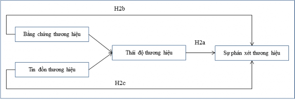 Hình 2 7 Mô hình giả thuyết H2 H2a Thái độ thương hiệu tác động cùng chiều 2
