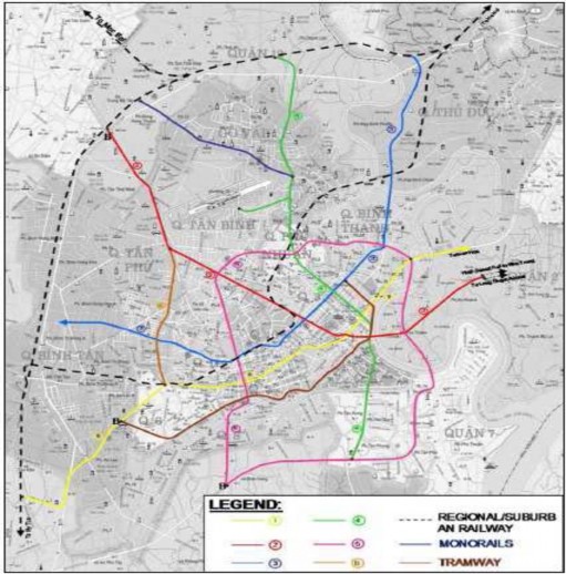 Hình 2 2 Các tuyến MRT tối ưu theo đề xuất chỉnh sửa quy hoạch Nguồn 3