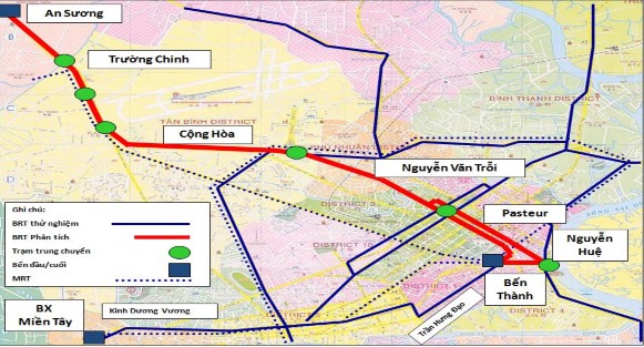 Hình 2 1 Sơ đồ tuyến BRT số 1 Nguồn WorldBank 2005 27 Các thông số này dựa 1
