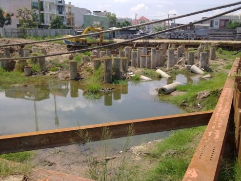 Hình 1 8 – Toàn cảnh hố đào – Công trình 15 tầng Quận 8 TP Hồ Chí Minh 1