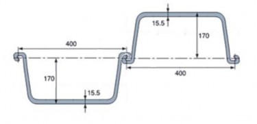 Hình 3 10 – Kích thước cừ Larsen loại IV Thông số Ký hiệu Đất đắp Lớp 1 2