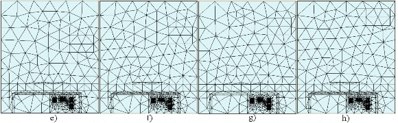 Hình 3 28 – Các trường hợp chia lưới 2D a Bỏ tải khối đất đắp e Dời 2