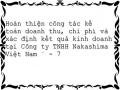Một Số Kết Quả Kinh Doanh Đạt Được Và Định Hướng Của Công Ty Tnhh Nakashima Việt Nam: