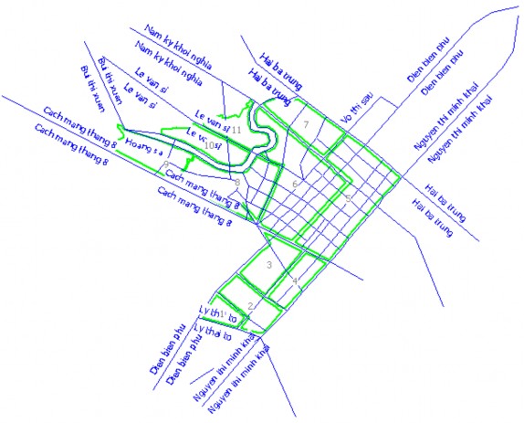 Hình4 12 Xây dựng mạng lưới đường nội vùng Hình 4 13 Các thuộc tính của 5