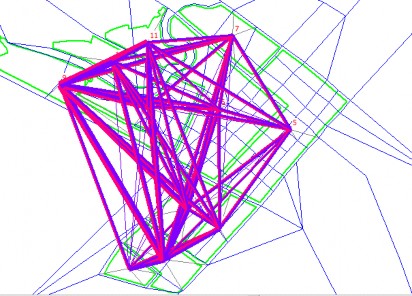 Hình 4 33 Nhu cầu đi lại theo PCU trong giờ cao điểm giữa các zone nội bộ I I 3