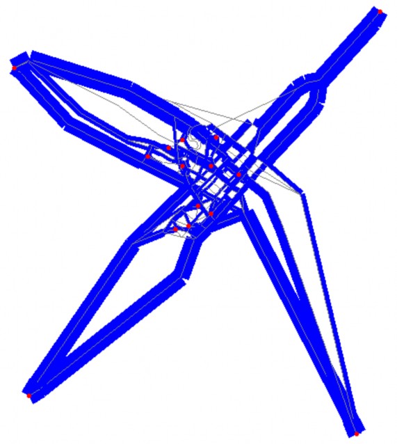 Hình 4 42 Lưu lượng PCU khu vực nghiên cứu khi mở rộng mạng lưới đường theo 5