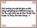 Ảnh hưởng của mật độ gieo sạ đến năng suất giống lúa OM4218 trong vụ Hè Thu năm 2012 tại xã Vĩnh Thuận Tây, huyện Vị Thủy, tỉnh Hậu Giang - 7