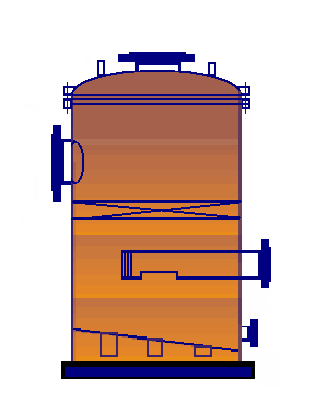 4 Tháp oxy hoá phần bên ngoài tiếp xúc với hơi nước để gia nhiệt hỗn hợp 3