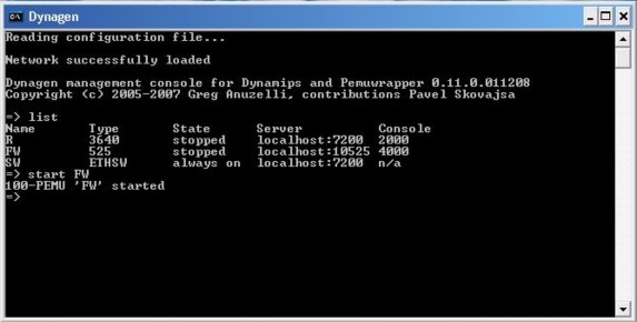 - Telnet R, FW để cấu hình. 1 class= lazyload >ena R# conf t R(conf)# int f0/0 #Kết nối 1 1