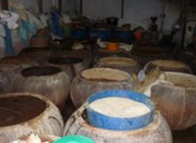 A Nguyên liệu cho chế biến mắm cá lóc b Dụng cụ bảo quản khi chế biến 2