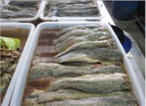 C Mắm cá lóc dạng bỏ đầu d Mắm cá lóc dạng bỏ đầu bỏ xương e Mắm 3