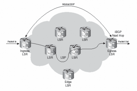 Hình 2 9 Mạng MPLS chạy iBGP Địa chỉ IP đích của tất cả các gói IP mà đi 3