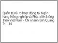 Quản trị rủi ro hoạt động tại Ngân hàng Nông nghiệp và Phát triển Nông thôn Việt Nam - Chi nhánh tỉnh Quảng Trị - 14