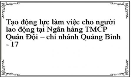 Tạo động lực làm việc cho người lao động tại Ngân hàng TMCP Quân Đội – chi nhánh Quảng Bình - 17