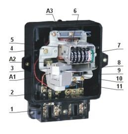 Vỏ Đế và Ổ đấu dây Công tơ bằng nhựa Bakêlít đen Các Đầu cốt đồng 3
