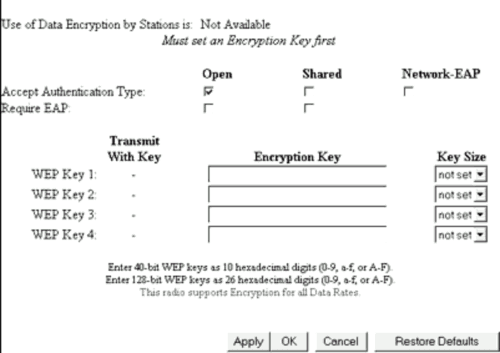 Hình 35 Sự hỗ trợ sử dụng nhiều chìa khóa WEP Theo chuẩn 802 11 thì chìa khóa 2