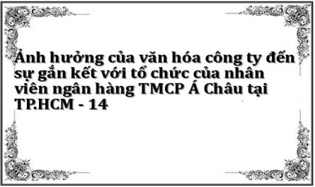 Ảnh hưởng của văn hóa công ty đến sự gắn kết với tổ chức của nhân viên ngân hàng TMCP Á Châu tại TP.HCM - 14