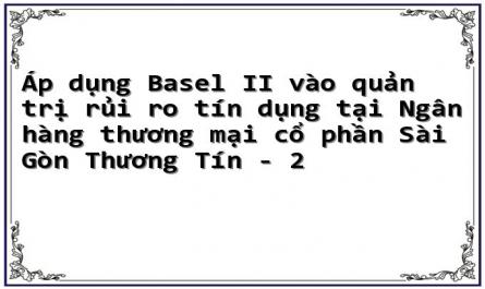 Áp dụng Basel II vào quản trị rủi ro tín dụng tại Ngân hàng thương mại cổ phần Sài Gòn Thương Tín - 2