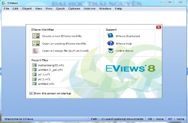1 class= lazyload > Hình 3. 2. Phần mềm Eviews 8.0 Create a 1 class= lazyload > sau đó thêm 1