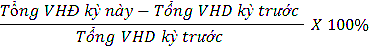 Tốc độ tăng trưởng VHĐ Chỉ tiêu này phản ánh sự thay đổi về quy mô 1