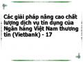 Các giải pháp nâng cao chất lượng dịch vụ tín dụng của Ngân hàng Việt Nam thương tín (Vietbank) - 17