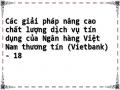 Các giải pháp nâng cao chất lượng dịch vụ tín dụng của Ngân hàng Việt Nam thương tín (Vietbank) - 18