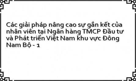 Các giải pháp nâng cao sự gắn kết của nhân viên tại Ngân hàng TMCP Đầu tư và Phát triển Việt Nam khu vực Đông Nam Bộ - 1
