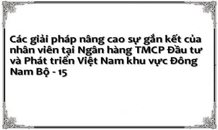 Các giải pháp nâng cao sự gắn kết của nhân viên tại Ngân hàng TMCP Đầu tư và Phát triển Việt Nam khu vực Đông Nam Bộ - 15