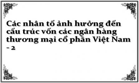 Các nhân tố ảnh hưởng đến cấu trúc vốn các ngân hàng thương mại cổ phần Việt Nam - 2