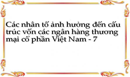 Các nhân tố ảnh hưởng đến cấu trúc vốn các ngân hàng thương mại cổ phần Việt Nam - 7