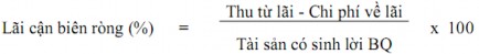 Tỷ lệ thu nhập ngoài lãi cận biên Tỷ suất sinh lời trên tổng tài sản 4