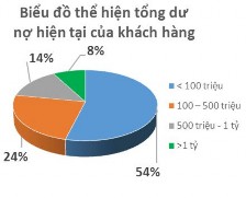 Hình 4 11 Biểu đồ thể hiện tổng dư nợ hiện tại Về sử dụng các dịch 11