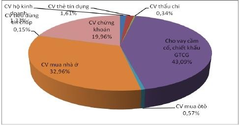 Hình 2 1 Cơ cấu tín dụng bán lẻ năm 2012 của BIDV – CN Đông Sài Gòn Dư nợ 1