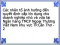 Các nhân tố ảnh hưởng đến quyết định cấp tín dụng cho doanh nghiệp nhỏ và vừa tại Ngân hàng TMCP Ngoại Thương Việt Nam khu vực TP.Cần Thơ - 2