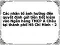 Các nhân tố ảnh hưởng đến quyết định gửi tiền tiết kiệm vào Ngân hàng TMCP Á Châu tại thành phố Hồ Chí Minh - 2