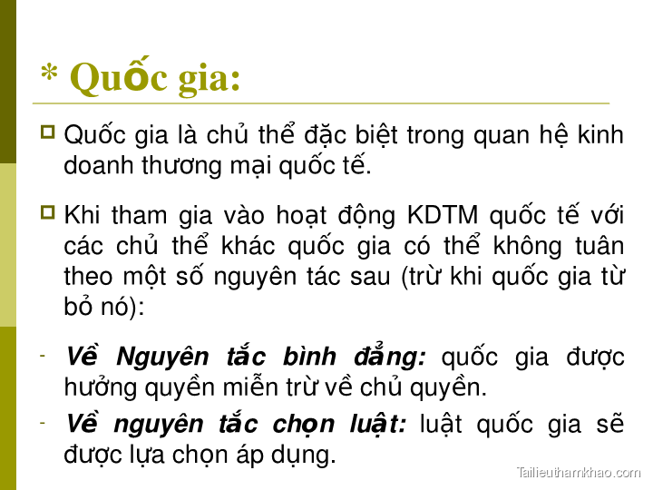 Bai giang bai 1 mot so van de li luan ve luat kinh doanh quoc te gv mai xuan minh trang 8