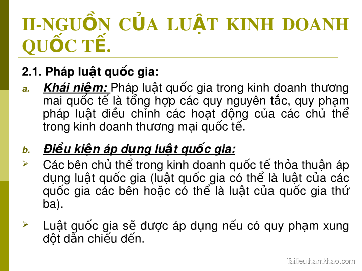 Bai giang bai 1 mot so van de li luan ve luat kinh doanh quoc te gv mai xuan minh trang 9