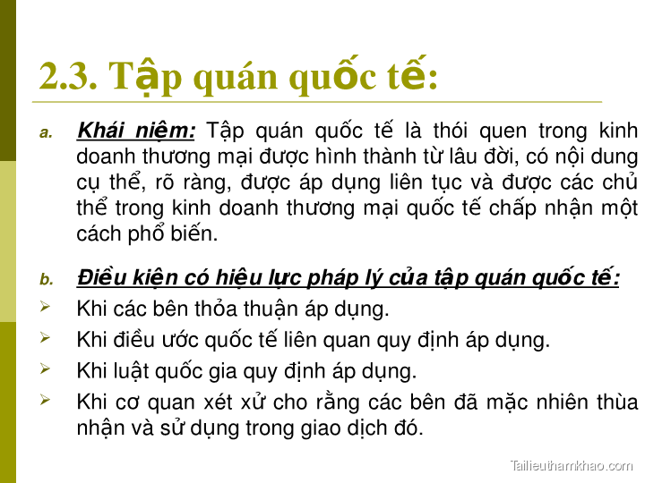 Bai giang bai 1 mot so van de li luan ve luat kinh doanh quoc te gv mai xuan minh trang 14