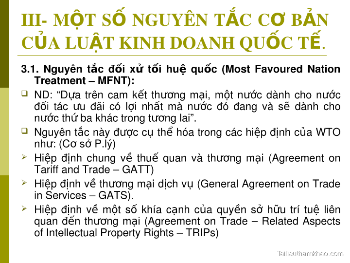 Bai giang bai 1 mot so van de li luan ve luat kinh doanh quoc te gv mai xuan minh trang 21