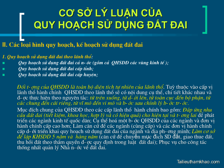Bai giang co so ly luan quy hoach su dung dat phan van tu trang 03