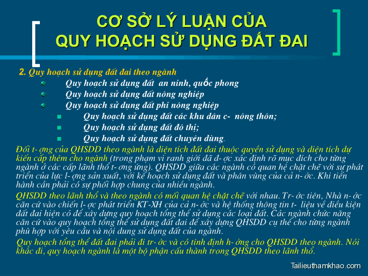 Bai giang co so ly luan quy hoach su dung dat phan van tu trang 04