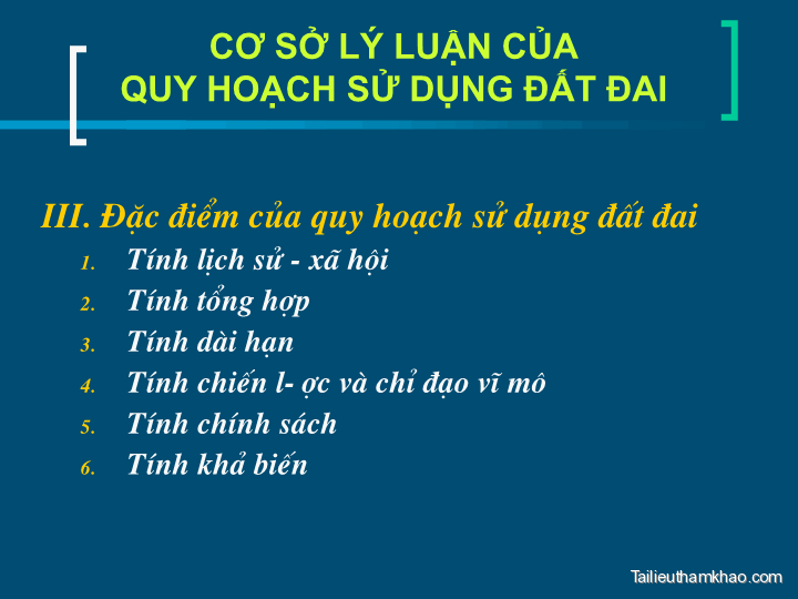 Bai giang co so ly luan quy hoach su dung dat phan van tu trang 05