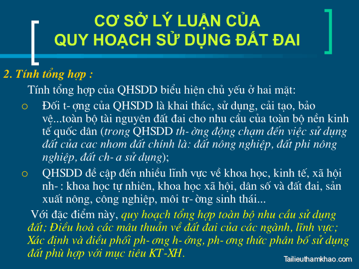 Bai giang co so ly luan quy hoach su dung dat phan van tu trang 07