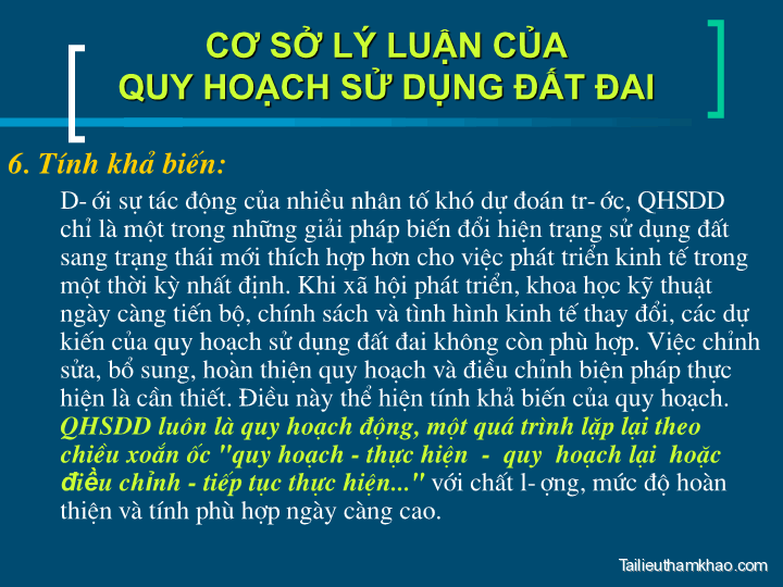 Bai giang co so ly luan quy hoach su dung dat phan van tu trang 11