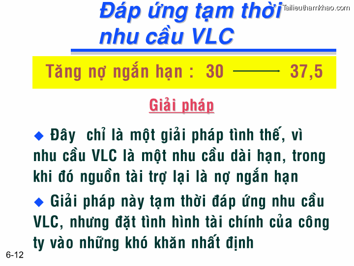 Bai giang chuong 6 tong quan ve quan ly von luan chuyen ts nguyen van thuan trang 12