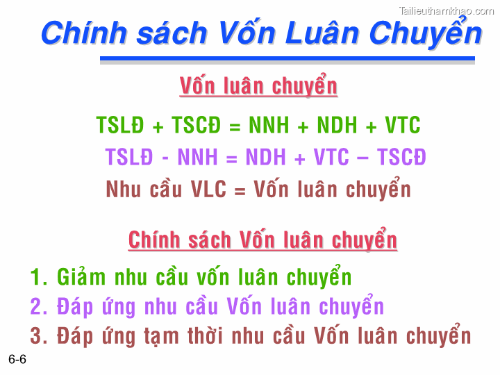 Bai giang chuong 6 tong quan ve quan ly von luan chuyen ts nguyen van thuan trang 6