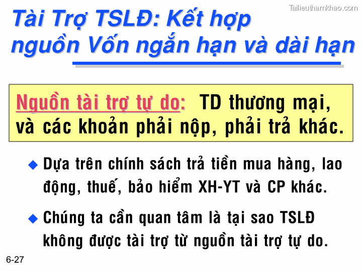 Bai giang chuong 6 tong quan ve quan ly von luan chuyen ts nguyen van thuan trang 27