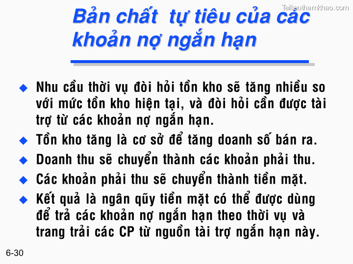 Bai giang chuong 6 tong quan ve quan ly von luan chuyen ts nguyen van thuan trang 30