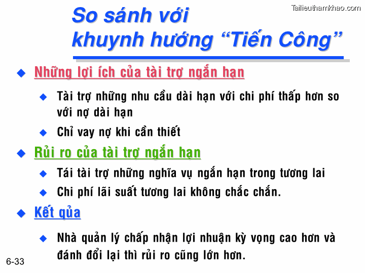 Bai giang chuong 6 tong quan ve quan ly von luan chuyen ts nguyen van thuan trang 33